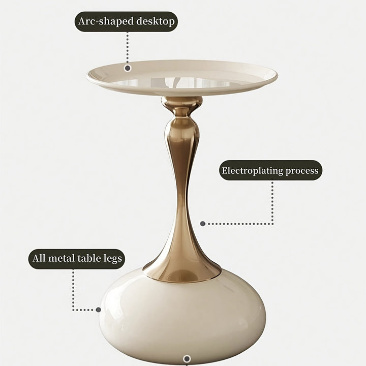 Moderne sidekabinett med keramisk base og metallben – 55 cm høy | Luvikno