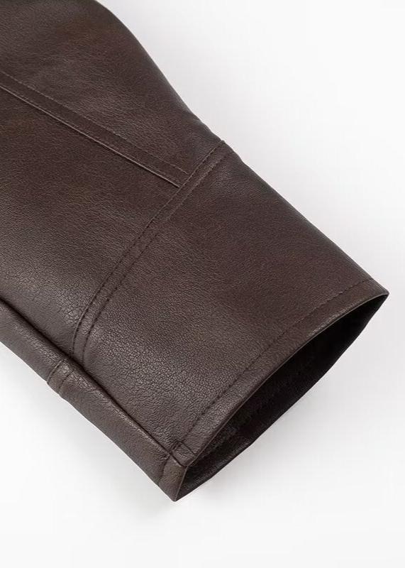 Luvik | Nahkavyölenkkitakki kanssa vyö