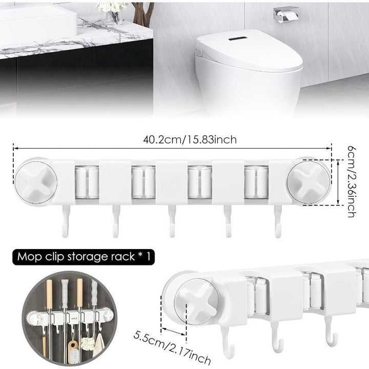 Vacuum Mop Holder Rack Luvikno