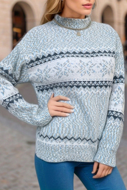 Luvik | Tyylikäs joulutakkipaita, jossa on lumihiutaleita