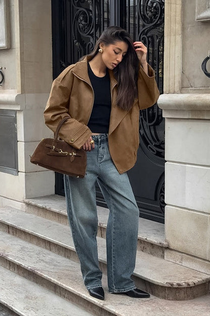 Luvik | Khaki Nappa Kaulustakki