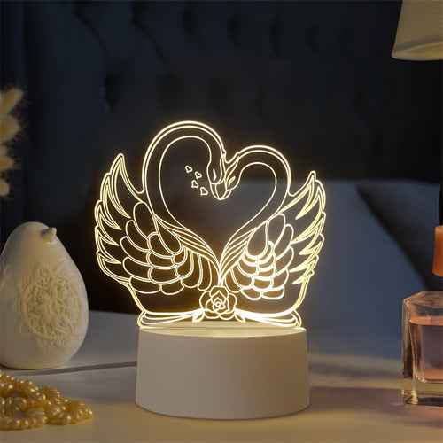 SwaneLume – USB 3D LED Bordbelysning Luvikno