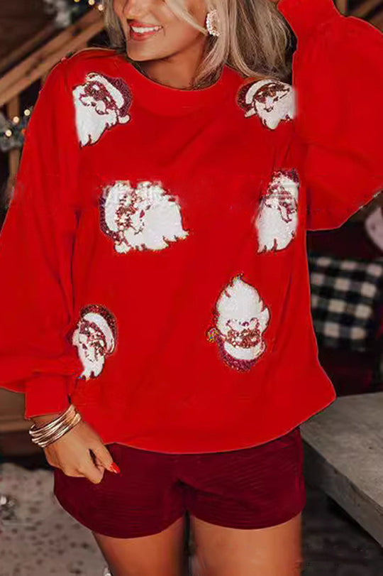 Luvik | Joulupukki Paljetti Rentoa Hihattomaa Collegepaitaa