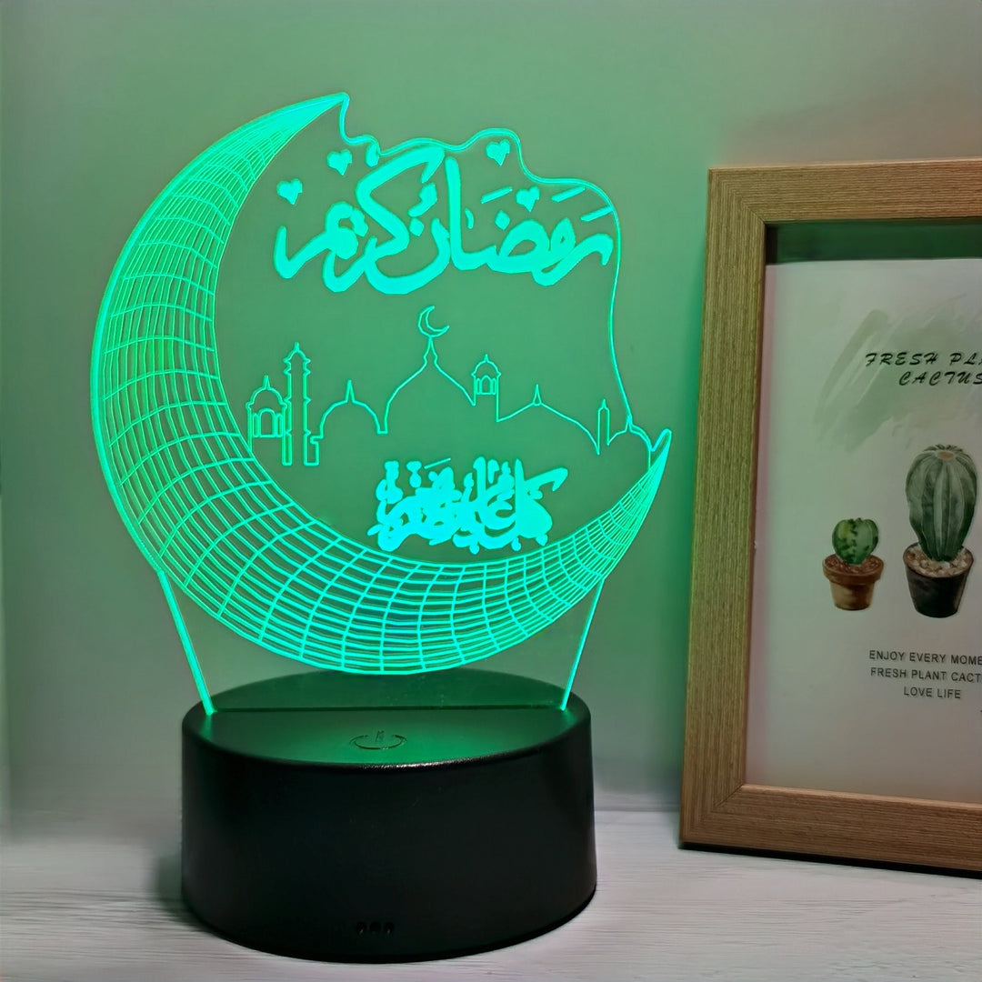 MoonPalace - 3D Farge Kveldslampe Touch Luvikno