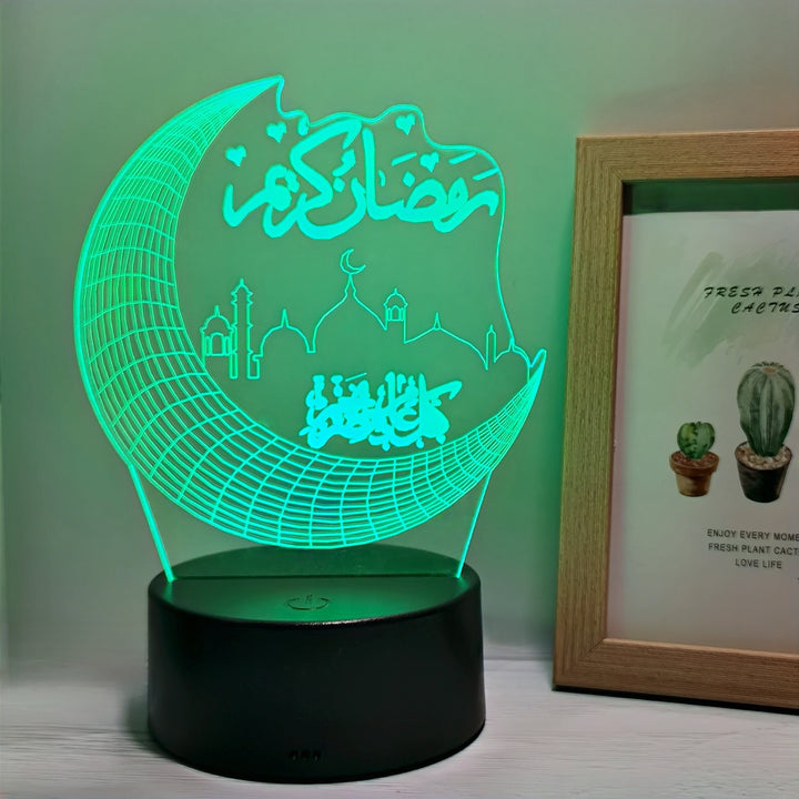 MoonPalace - 3D Farge Kveldslampe Touch Luvikno