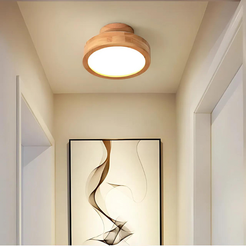 Rund skandinavisk tre taklampe – nordisk eleganse | Luvikno