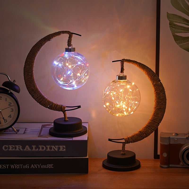 MoonGlow Lampe - Stilig Smijern LED Bordlampe Luvikno