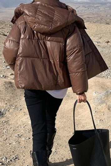 Luvik | Plush-vuorattu ylipitkä puffatakki