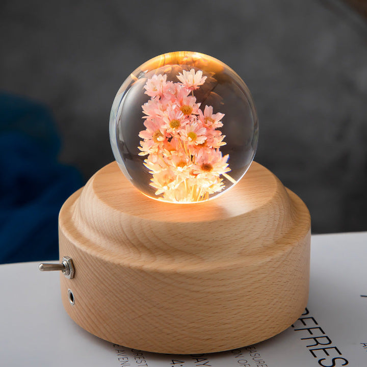Krystallkule LED natteslys | Luvikno