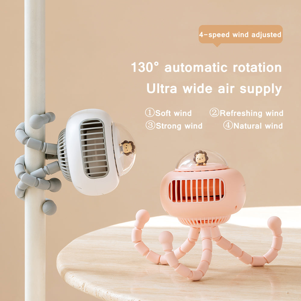 Lovelyst Cartoon Portable Safe Stroller Fan | Luvikno