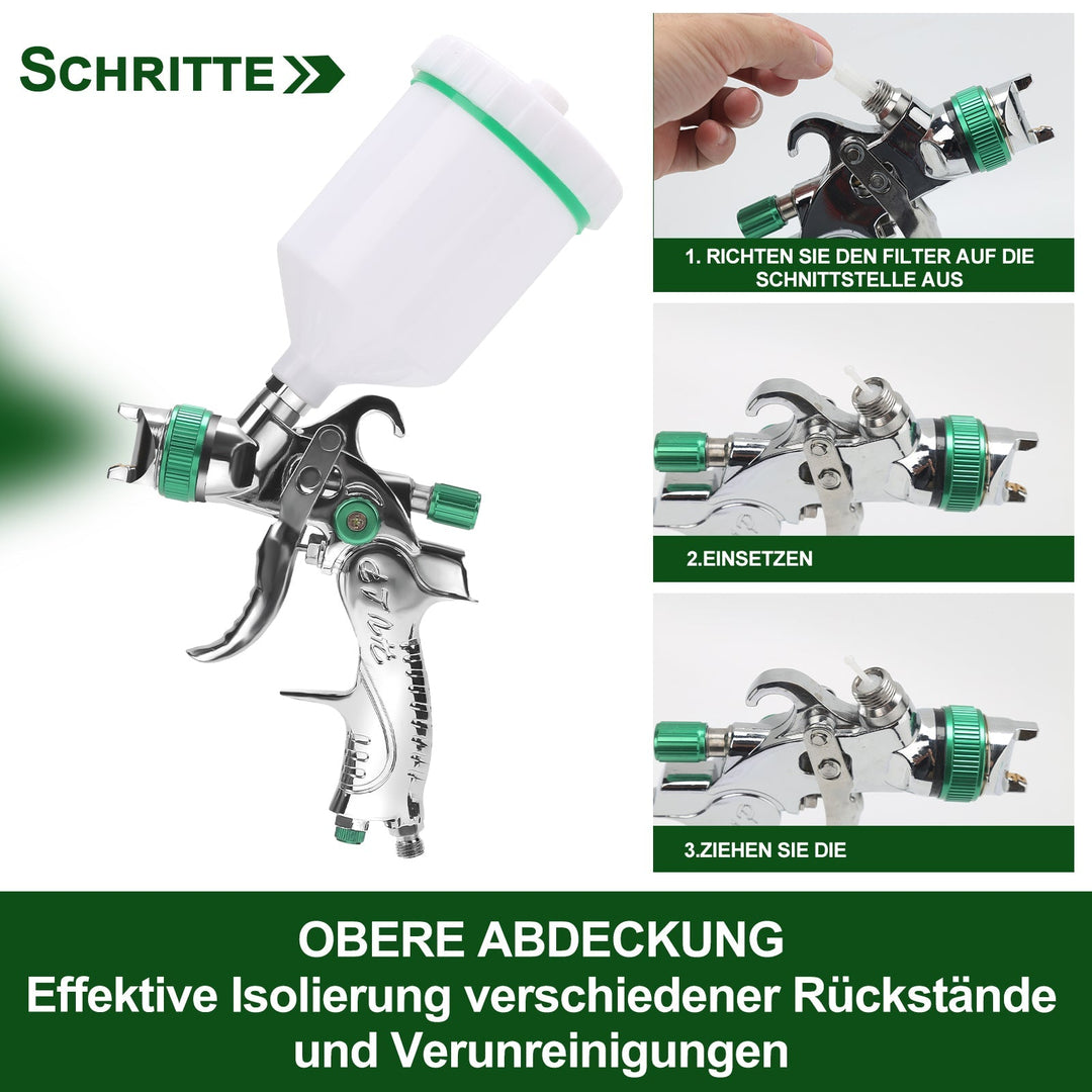 HVLP Spray Gun Spray Gun Set med rustfritt stål dyse | Luvikno
