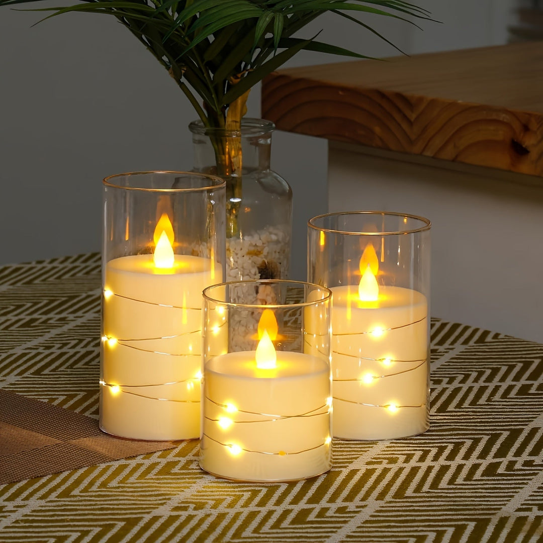 RomanticGlow – LED Stearinlys Sett med Fjernkontroll Luvikno