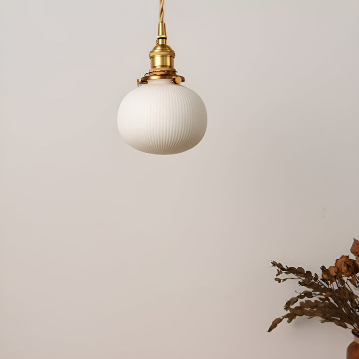 AmberZen Light – Vintage Ceramic Glass Pendant Light | Luvikno