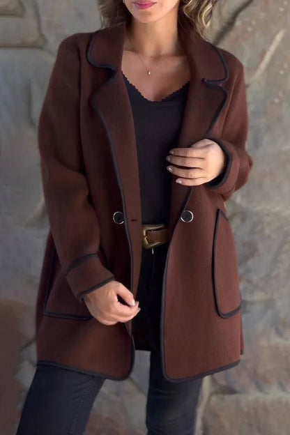 Luvik | Puku-kaulukset kaksipuoleinen villatakki