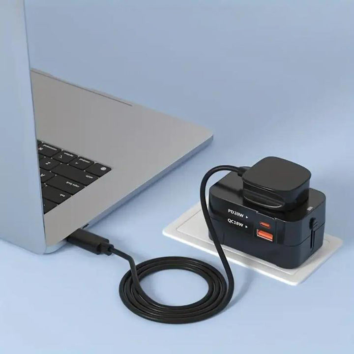 Universell reiseadapter med doble USB-porter | Luvikno