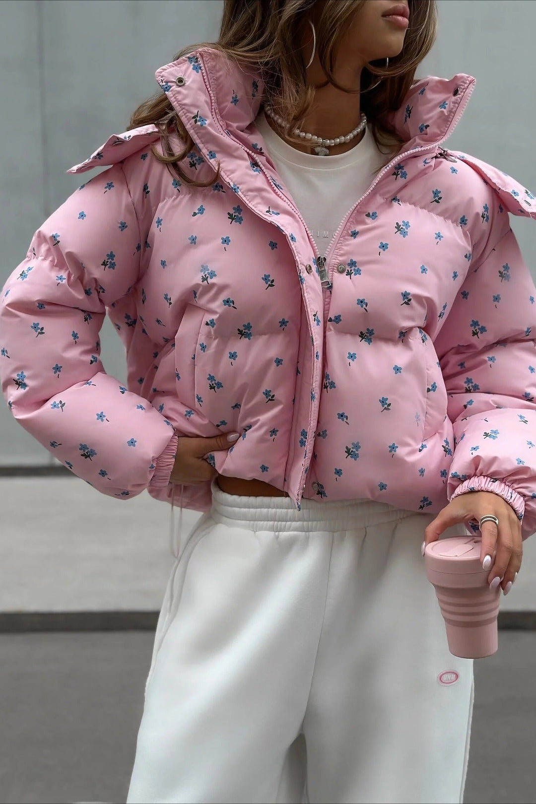 Luvik | Trykt Puffy Puffer Jakke