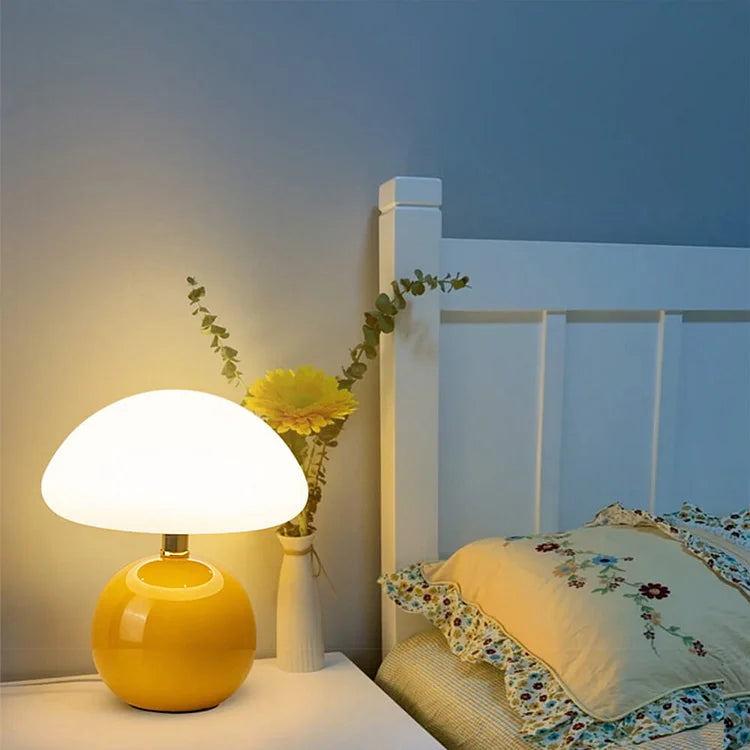 Fransk Krem Sopp Lampe | Luvikno