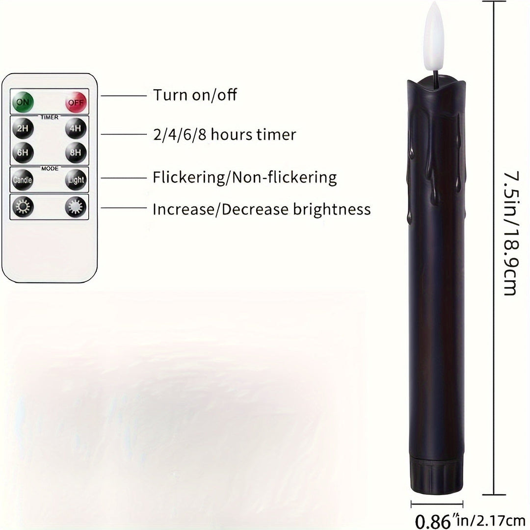 FlickerGlow - Realistiske flammefrie LED-lysestaker med fjernkontroll Luvikno