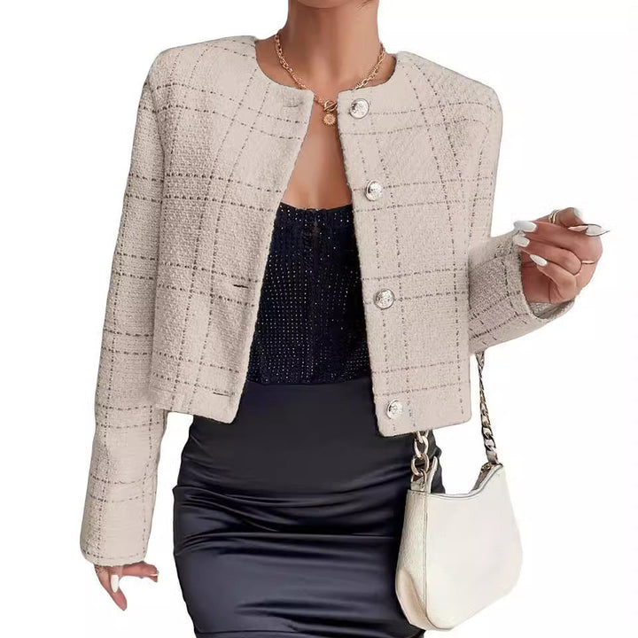 Luvik | Elegantti Ruudullinen Bleiseri Napilla