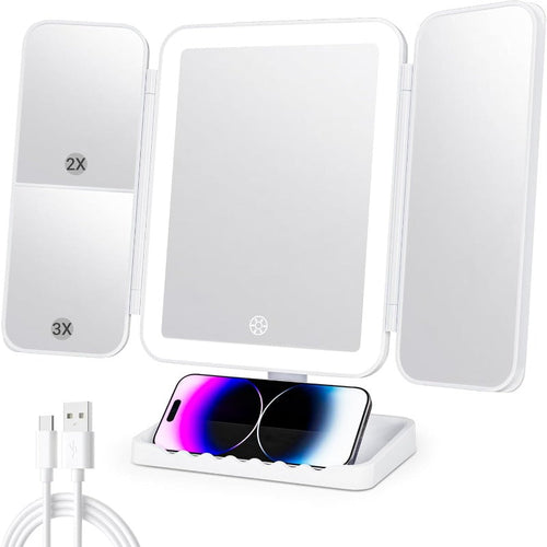 Tri-Fold LED Sminkespeil Luvikno