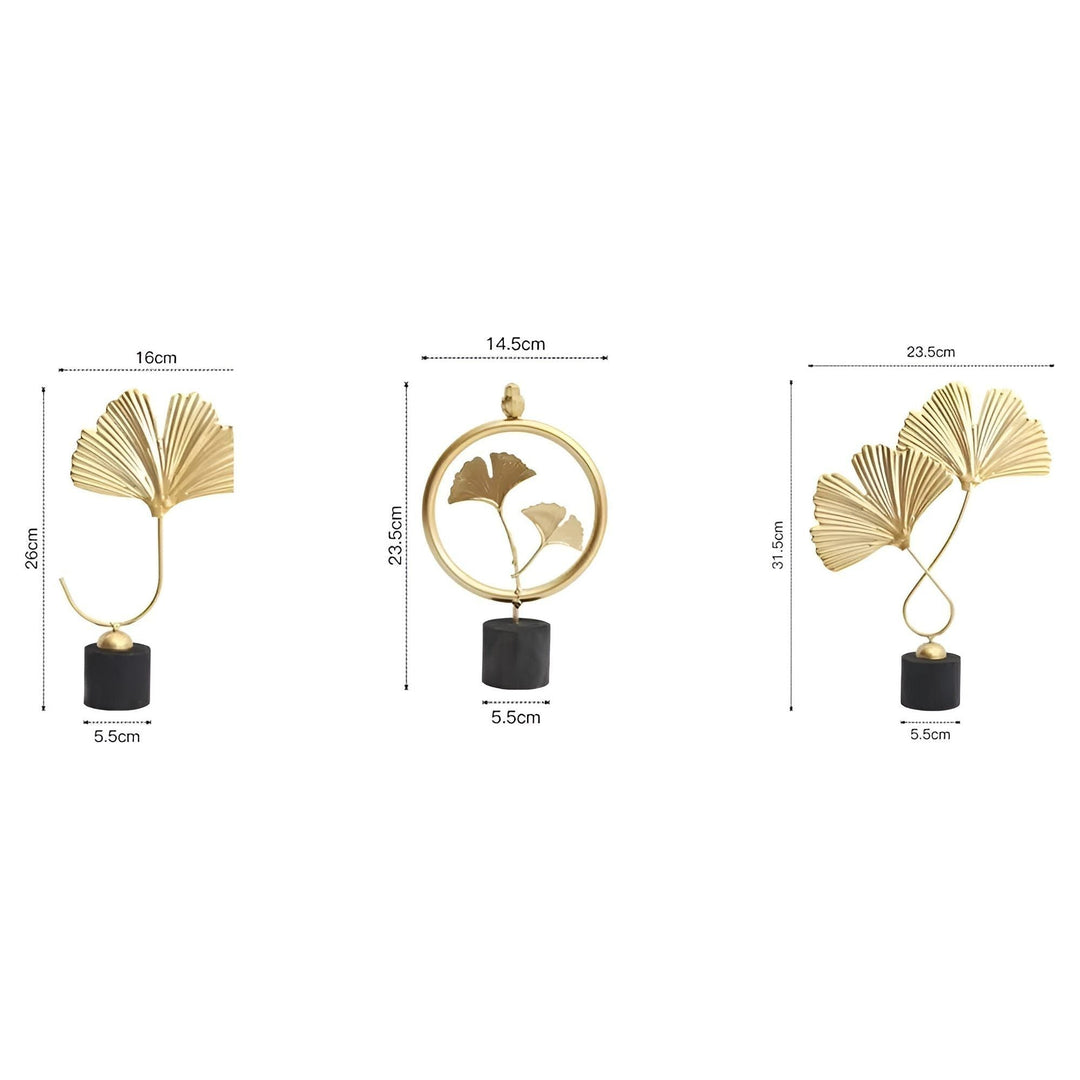 Minimalistisk Ginkgo-blad Skulptur for Elegant Naturlig Sjarm Luvikno