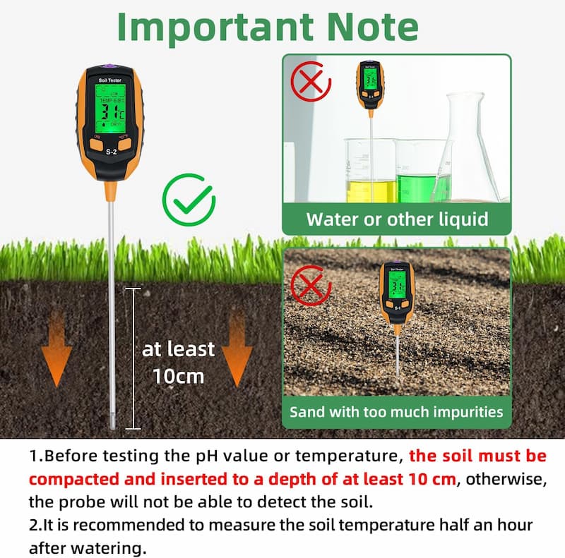 SmartGrow™ 4-i-1 Jordmåler for Planter | Luvikno