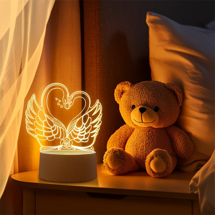 SwaneLume – USB 3D LED Bordbelysning Luvikno