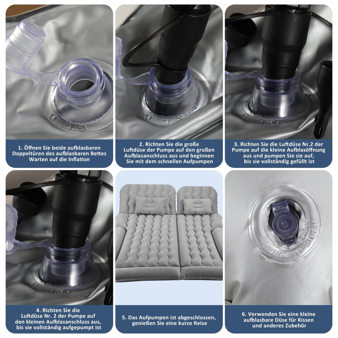 Air Bed Bil Luftmadrass med Pute | Luvikno