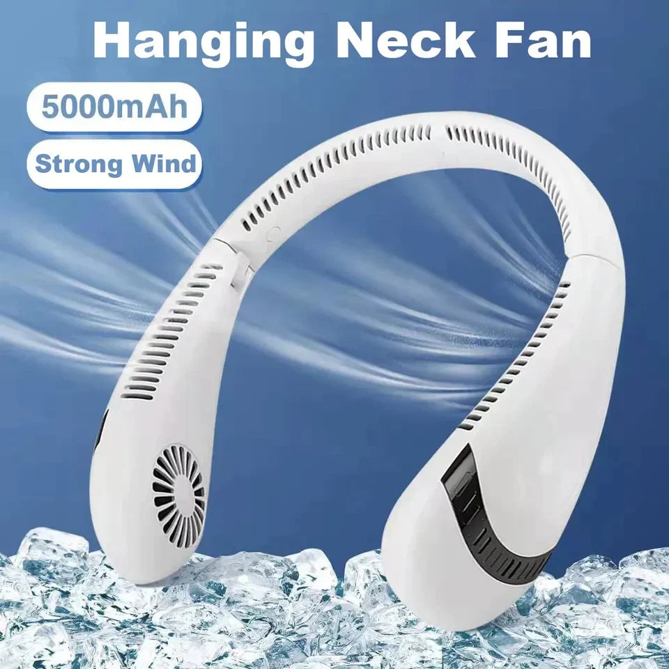Bladeless Neck- Fan, 360° Kjøle- Halsvifte 3 Hastigheter Hengende Hals- Vifte, Luvikno