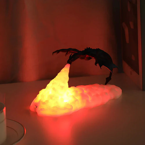 LED Flamme Effekt Drage Nattlys Luvikno