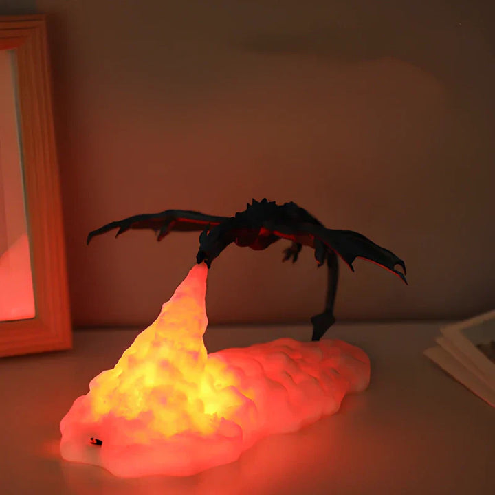 LED Flamme Effekt Drage Nattlys Luvikno