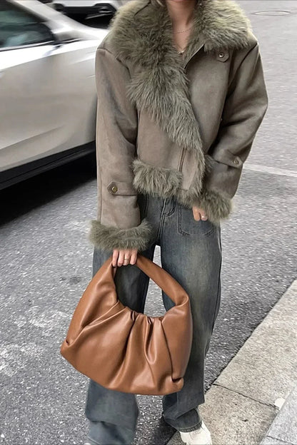 Luvik | Tekonahkainen lyhyt moottoripyörätakki