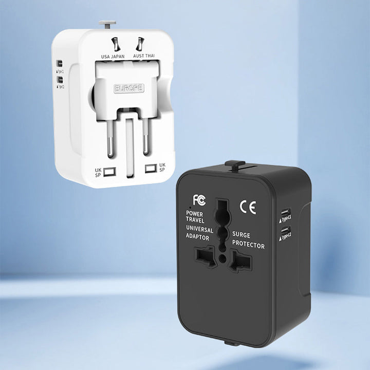 Universell reiseadapter med doble USB-porter | Luvikno