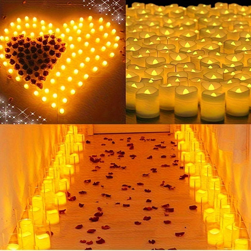 RomanticGlow - Flameless LED Te-lys for Atmosfæriske Øyeblikk Luvikno