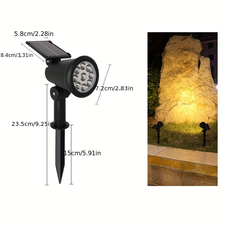 SolarLuxe Spotlight - Bærekraftig 9LED Hagebelysning | Luvikno