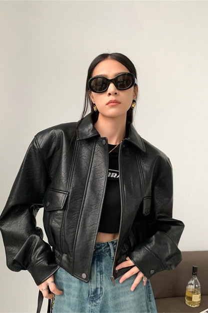 Luvik | PU Nahkakangas Kaulustakki