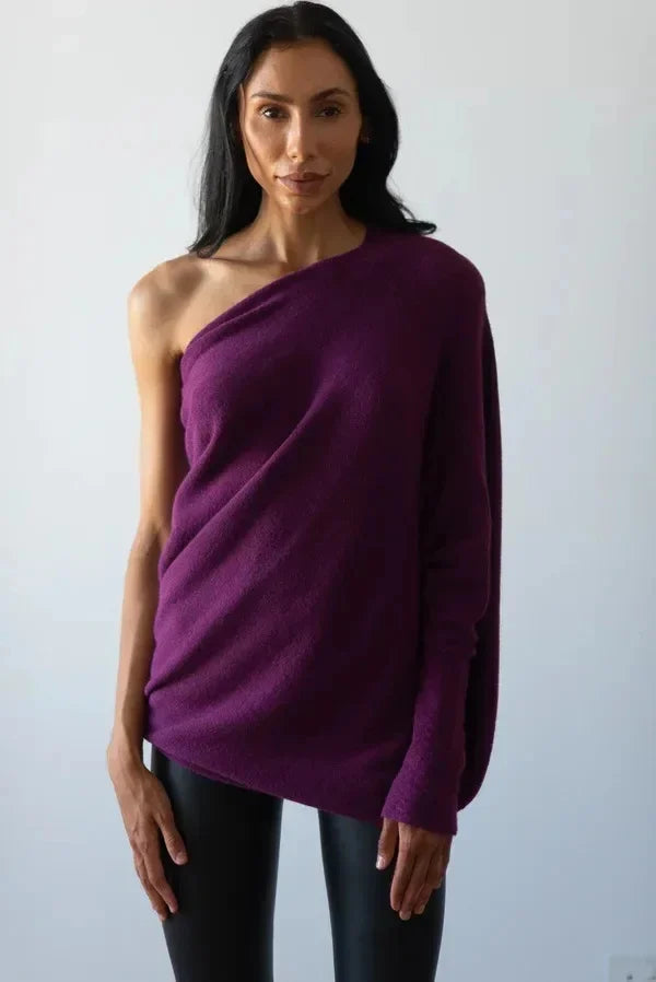 Luvik | Asymmetrisk drapert genser