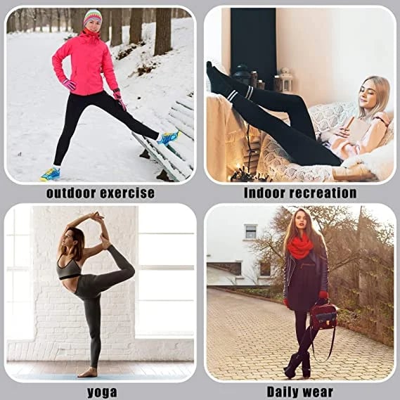 Luvik | Kvinners vinterbukser fleece - Varme leggings med formende effekt