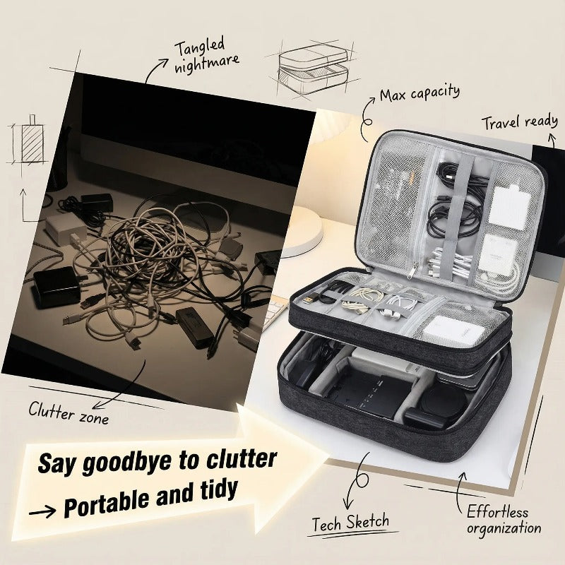 Triple Layer Tech Organizer Luvikno