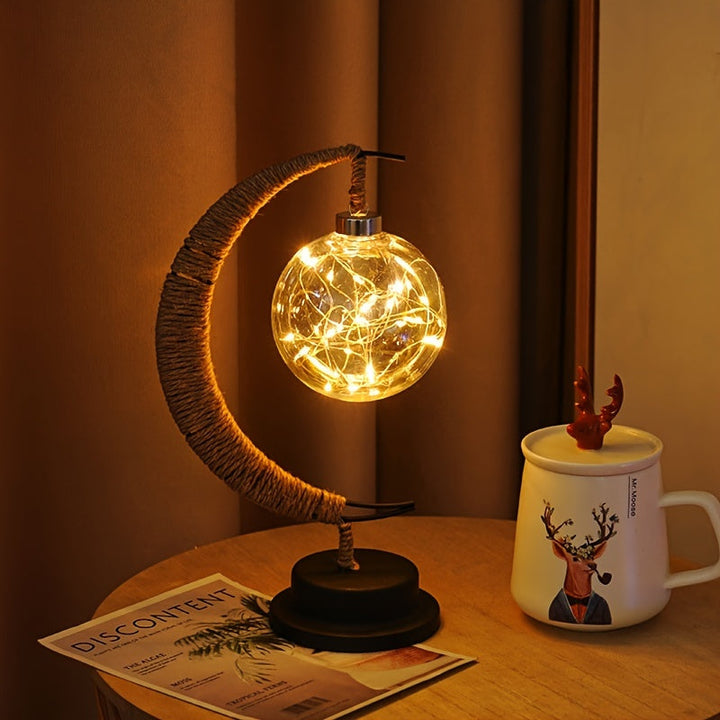 MoonGlow Lampe - Stilig Smijern LED Bordlampe Luvikno