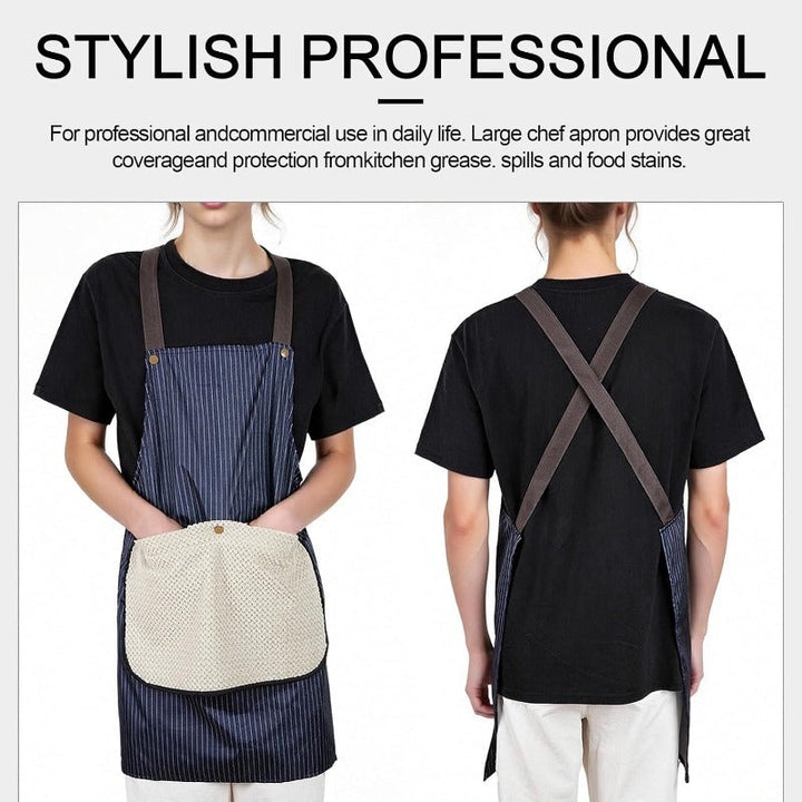 Cross Back Work Apron Luvikno
