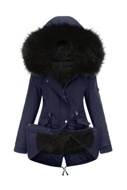 Luvik | Talviturva Fleece-takki puuvillavuorella