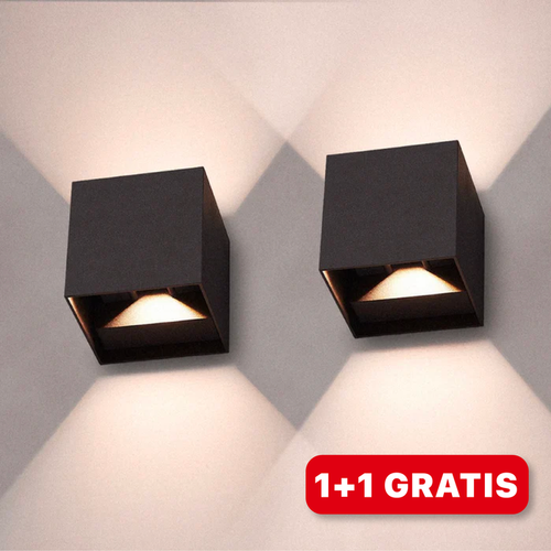 Stilig LED Cube Vegglampe - LumiCube | Luvikno