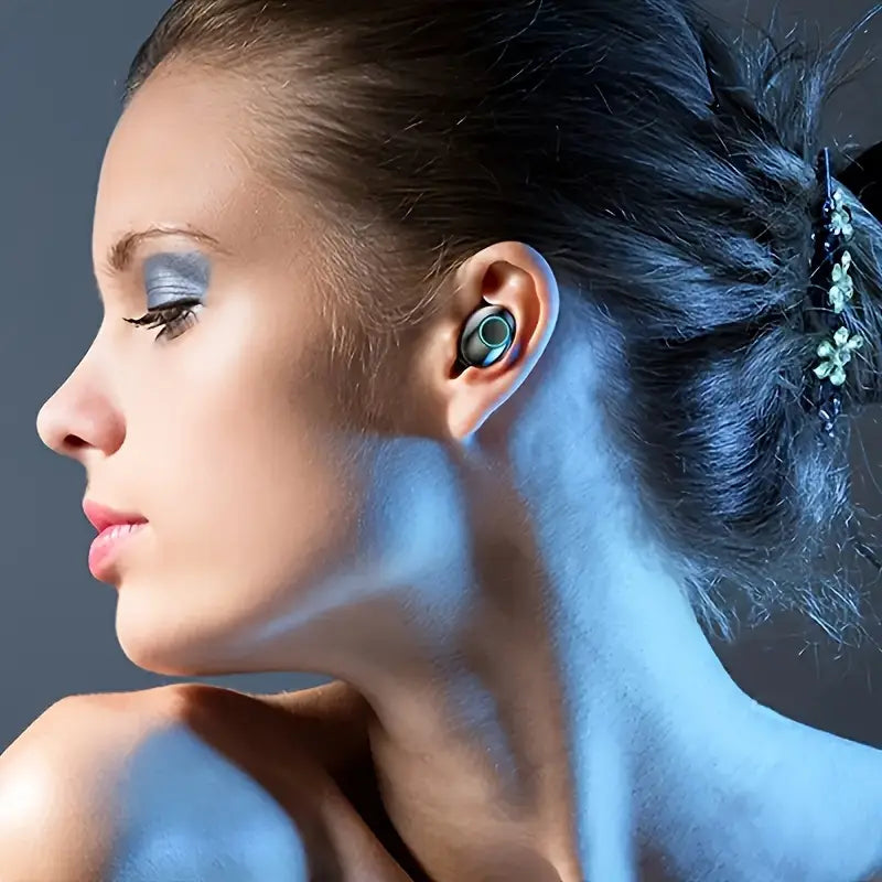 Luvikno | Soniq - UltraBass Trådløse Ørepropper – Sporty In-Ear Hodetelefoner med Ladeetui