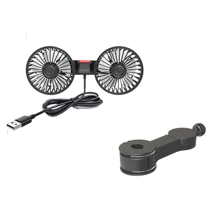 Dual Head USB Bilvifte med 360° Rotasjon for 12V/24V Kjøretøy | Luvikno