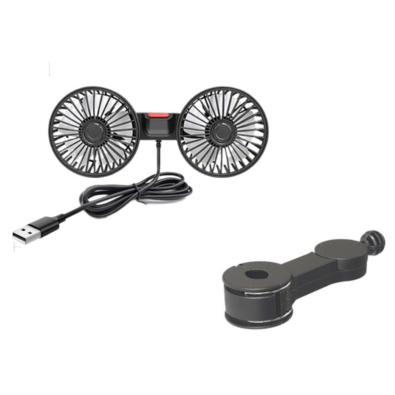 Dual Head USB Bilvifte med 360° Rotasjon for 12V/24V Kjøretøy | Luvikno