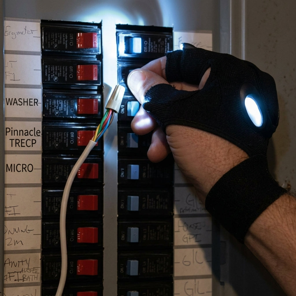 Fingerless hanske LED lommelykt | Luvikno