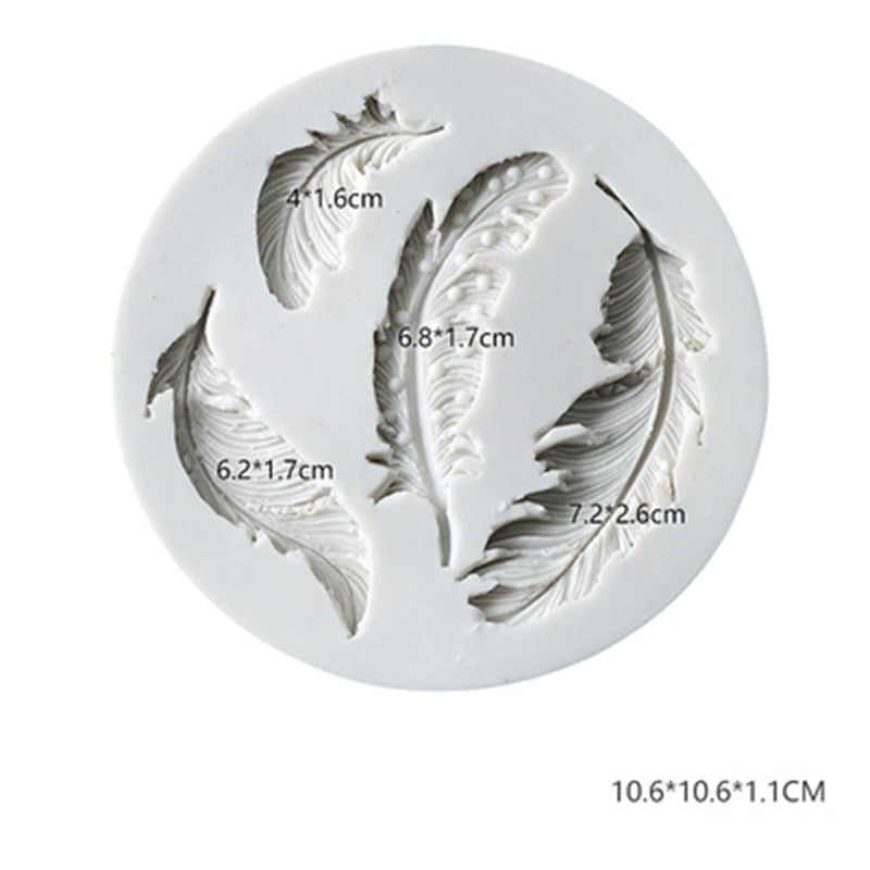 Feathers Fondant Mold | Luvikno