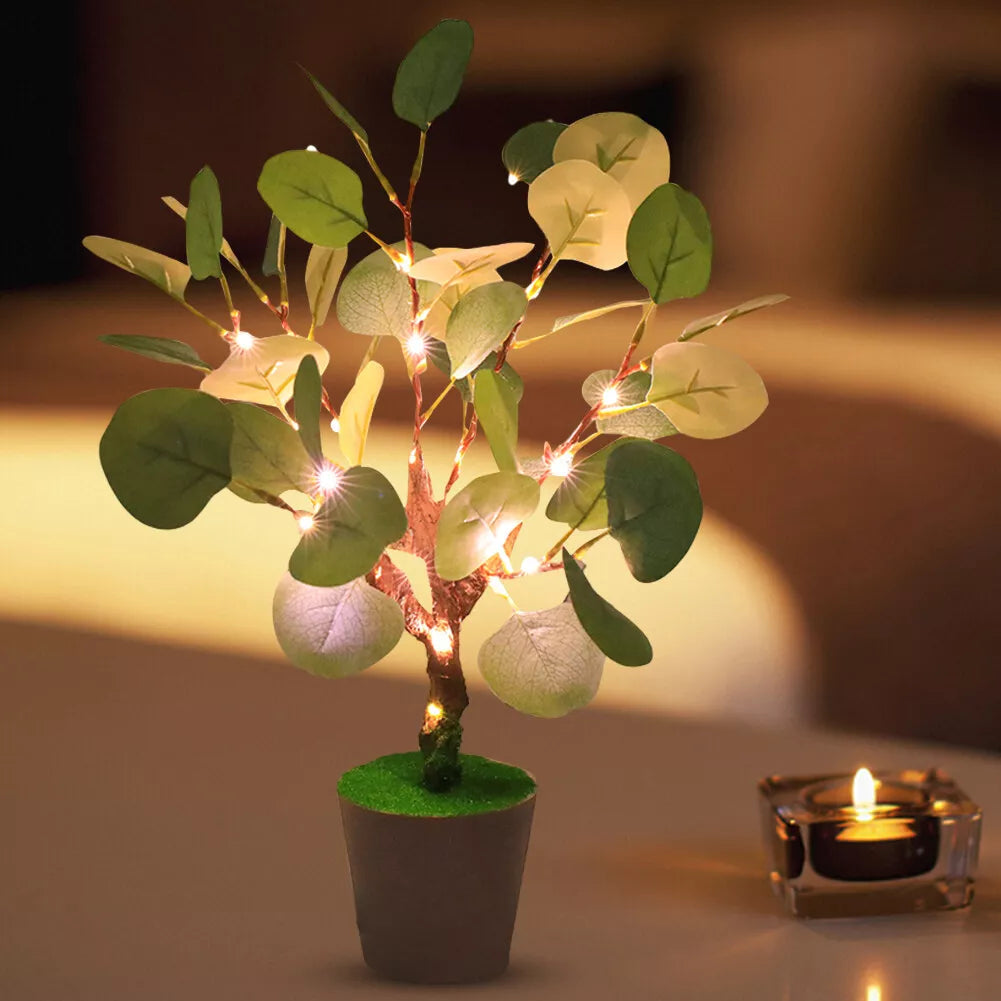Julepynt LED Faux Leaf Lampe Luvikno