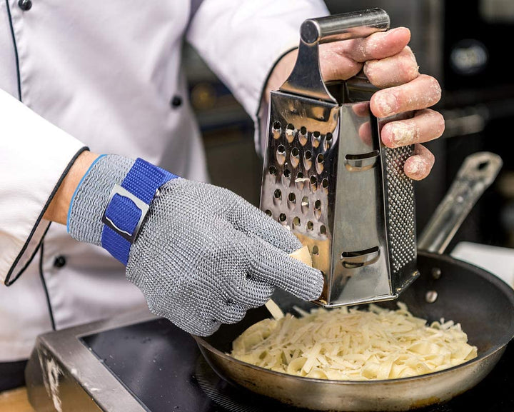 Luvikno | Safehands - Metallhanske med Rustfritt Stål Gitter (1+1 Gratis)